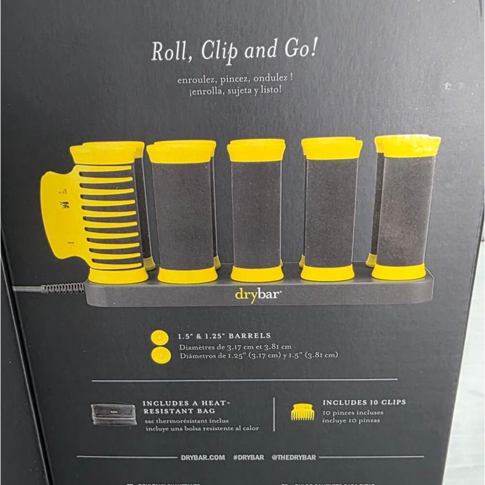 Drybar The Roller Club Hot Rollers 10 Ceramic Rollers 2 Sizes Clips Open Box - Picture 11 of 15